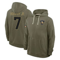 Choea MN.Vikings #7 Byron Murphy Jr. Player Olive Salute to Service Pullover Hoodies Limited Stitched Jerseys