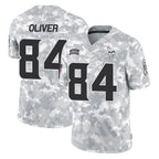 Choea MN.Vikings #84 Josh OliverPlayer Arctic Camo Salute To Service Limited Game Stitched Jerseys