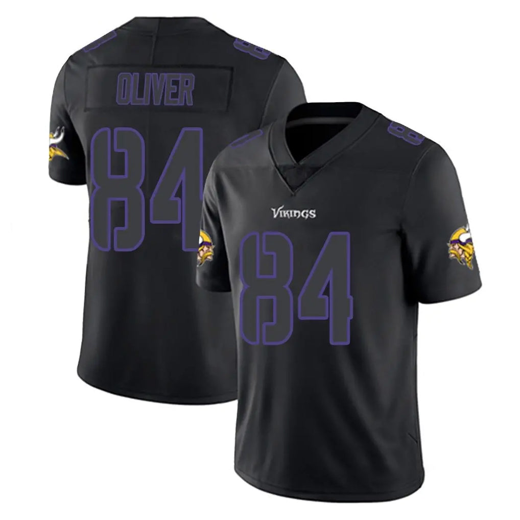 Choea MN.Vikings #84 Josh Oliver Player Black Impact LImited Home Game Stitched Jerseys