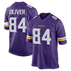 Choea MN.Vikings #84 Josh Oliver Player Purple Home Game Stitched Jerseys