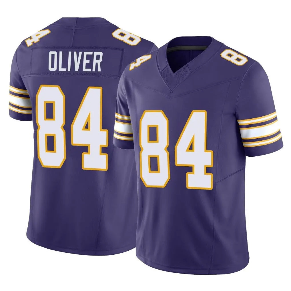 Choea MN.Vikings #84 Josh Oliver Player Purple Limited Classic Vapor F.U.S.E. Home Game Stitched Jerseys