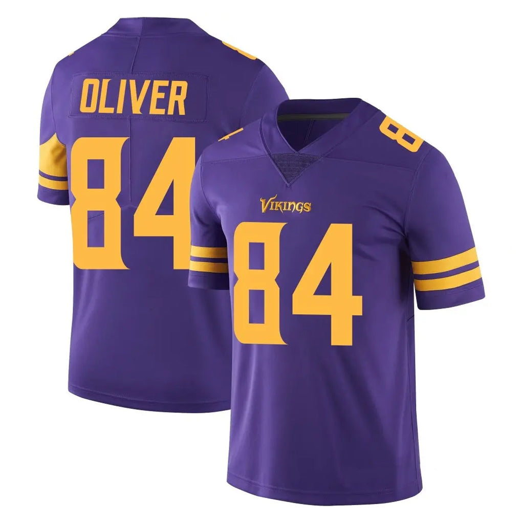 Choea MN.Vikings #84 Josh Oliver Player Purple Limited Color Rush Home Game Stitched Jerseys