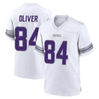 Choea MN.Vikings #84 Josh Oliver Player White Alternate Home Game Stitched Jerseys