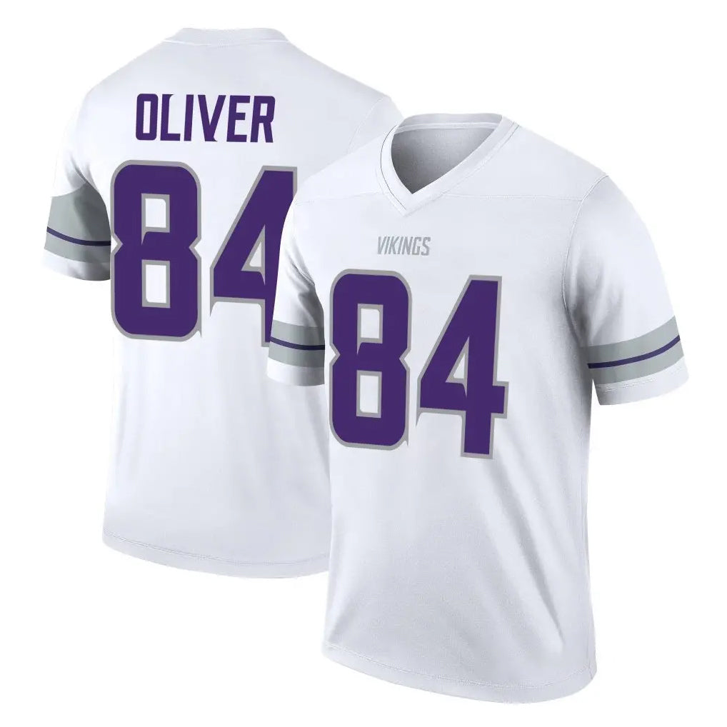 Choea MN.Vikings #84 Josh Oliver Player White Alternate Legend Home Game Stitched Jerseys