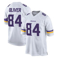 Choea MN.Vikings #84 Josh Oliver Player White Home Game Stitched Jerseys