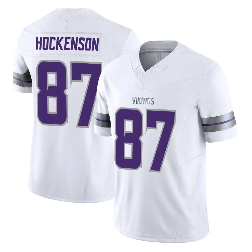 Choea MN.Vikings #87 T.J. Hockenson Player White Limited Alternate Vapor F.U.S.E. Home Game Stitched Jerseys