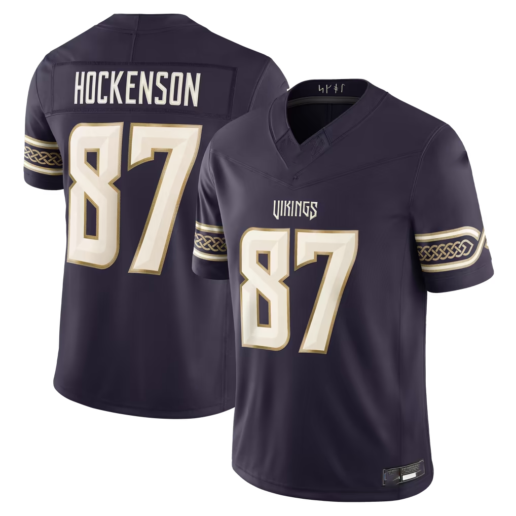 Choea MN.Vikings #87 T.J. Hockenson Purple 2026 Rivalries Collection Limited Stitched Jerseys
