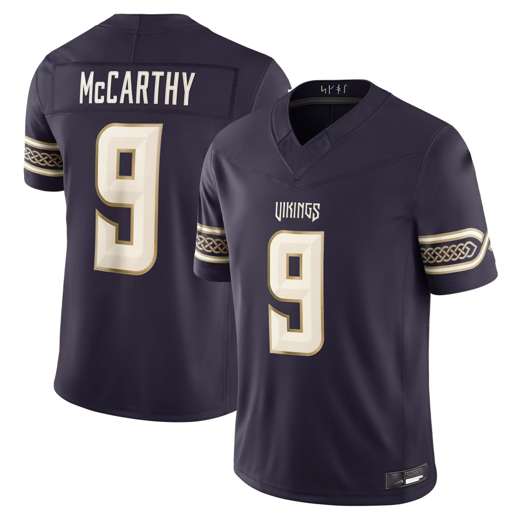 Choea MN.Vikings #9 J.J. McCarthy Purple 2026 Rivalries Collection Limited Stitched Jerseys