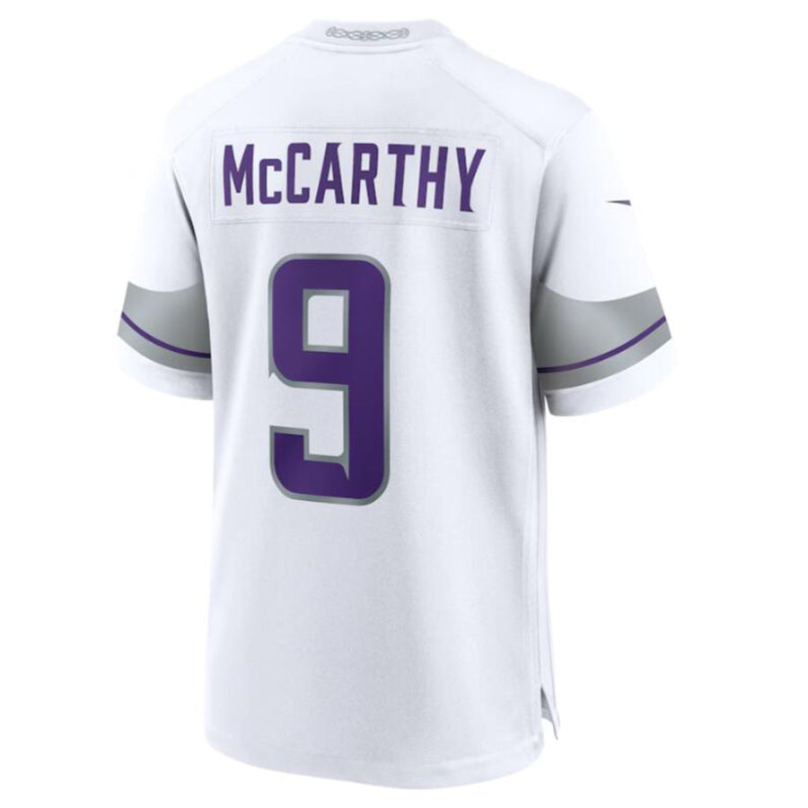 Choea MN.Vikings #9 J.J. McCarthy White Alternate Game Player Jersey American Stitched Jersey