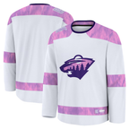 Choea M.Wild White 2024 Hockey Fights Cancer Practice Jerseys