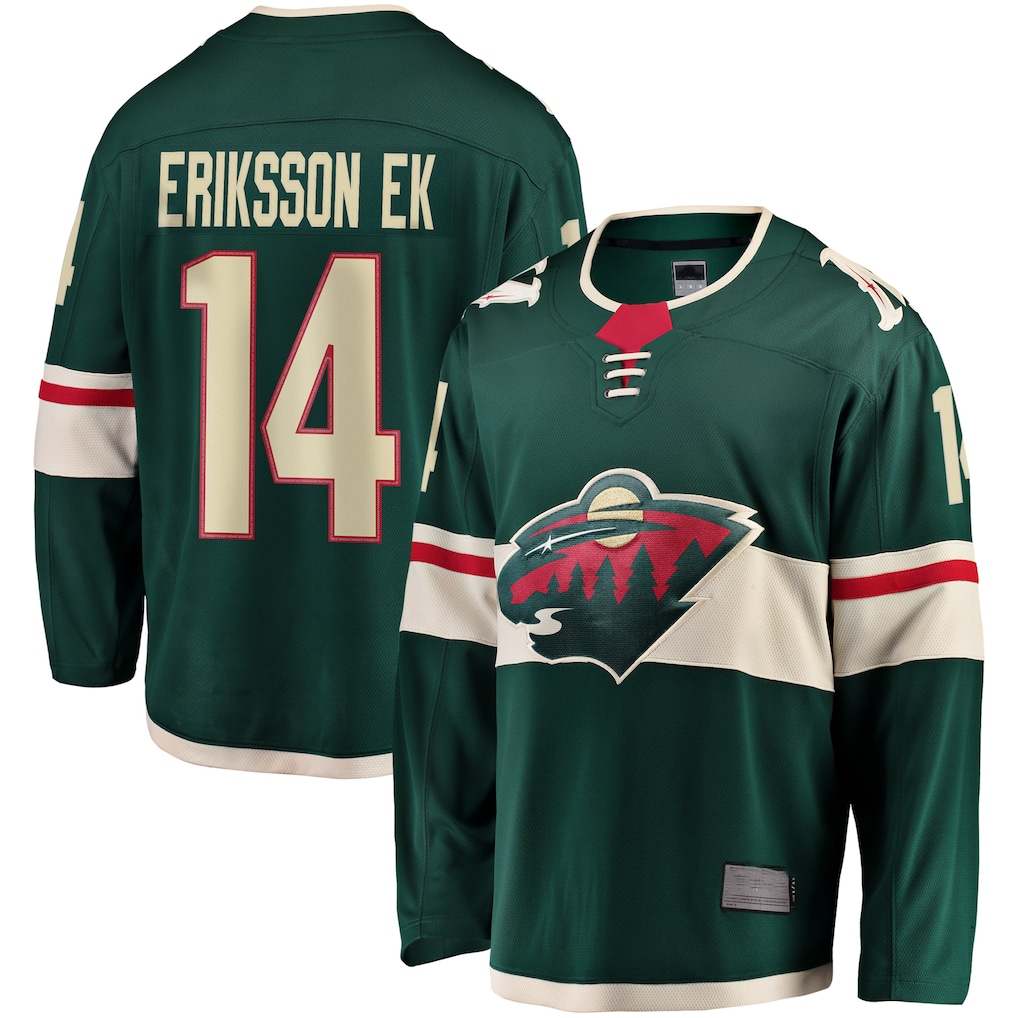 Choea M.Wild #14 Joel Eriksson Ek Green Breakaway Jerseys