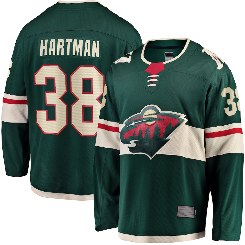 Choea M.Wild #38 Ryan Hartman Green Home Breakaway Player Jerseys