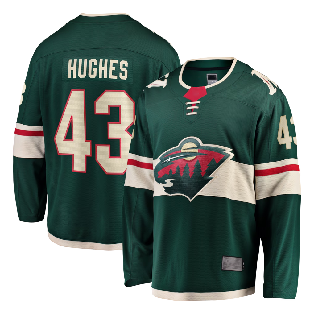 Choea M.Wild #43 Quinn Hughes Green Home Breakaway Jerseys