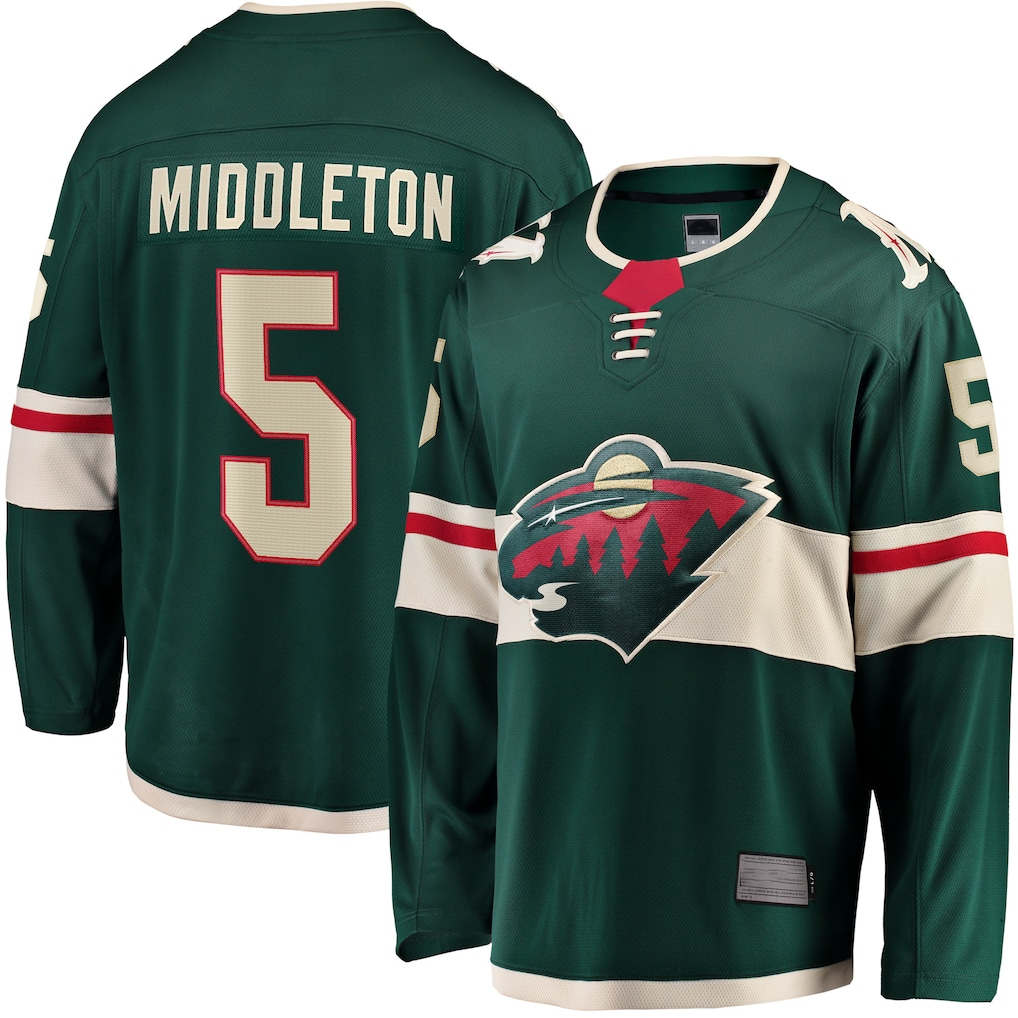 Choea M.Wild #5 Jake Middleton Green Home Breakaway Player Jerseys
