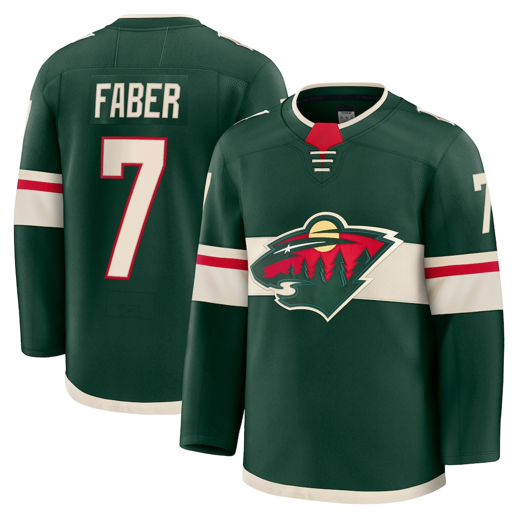 Choea M.Wild #7 Brock Faber Green Anniversary Premium Jerseys