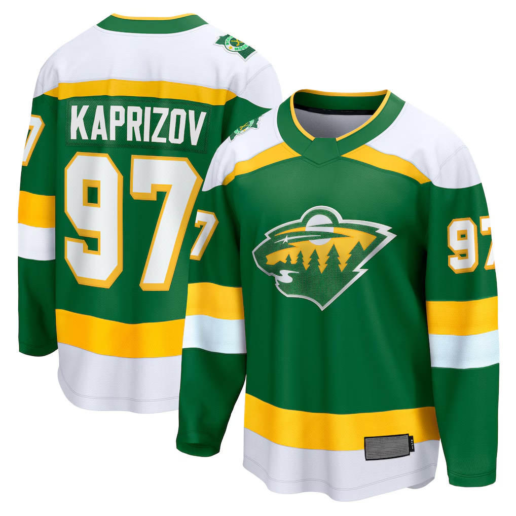 Choea M.Wild #97 Kirill Kaprizov Green 2023-24 Alternate Breakaway Jerseys