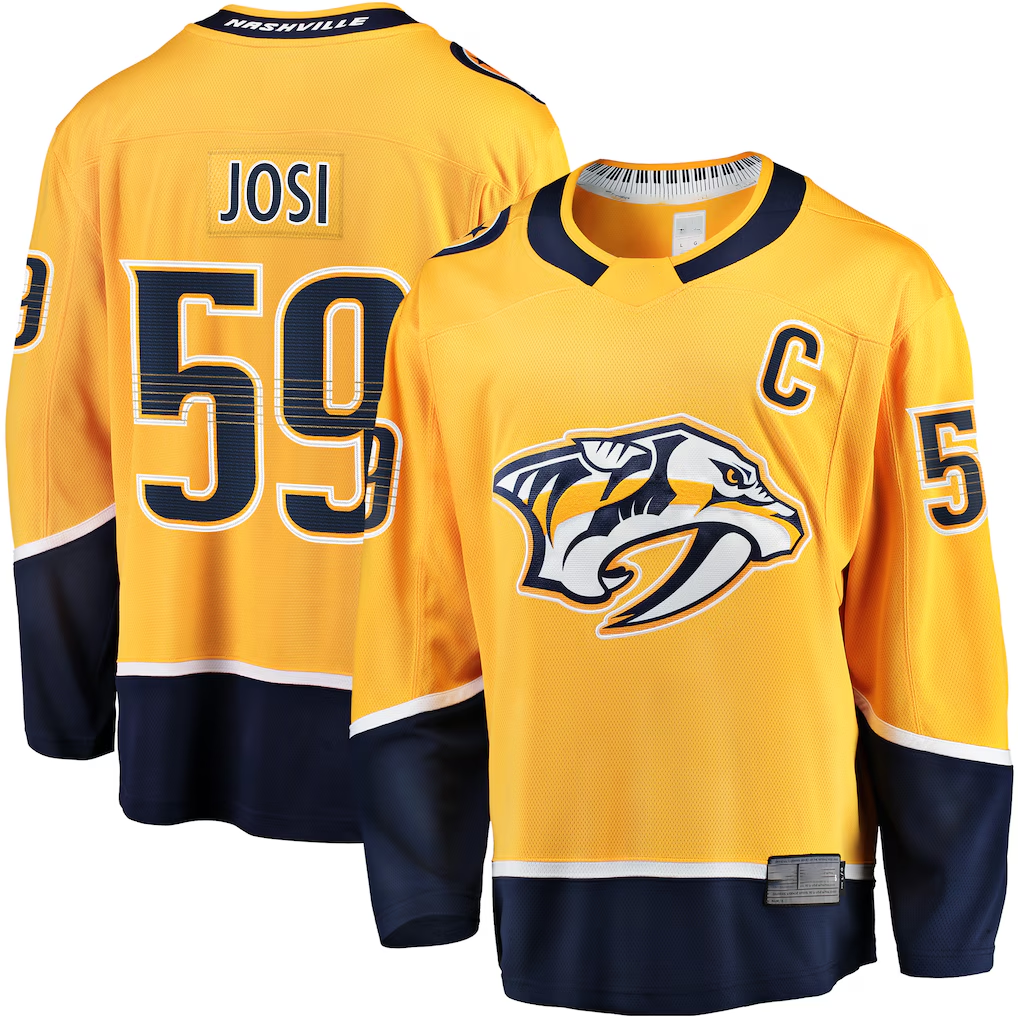 Choea N.Predators #59 Roman Josi Gold Home Breakaway Jerseys