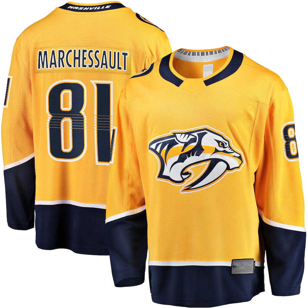 Choea N.Predators #81 Jonathan Marchessault Gold Breakaway Jerseys