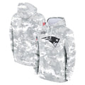 Choea NE.Patriots Arctic Camo Salute to Service Pullover Hoodies Limited Game Blank Player Stitched Jerseys