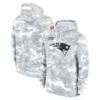 Choea NE.Patriots Arctic Camo Salute to Service Pullover Hoodies Limited Game Blank Player Stitched Jerseys