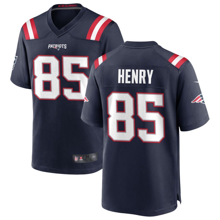 Choea NE.Patriots #85 Hunter Henry Navy Game Home Jerseys