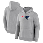 Choea NE.Patriots Gray LOGO Pullover Hoodies Home Game Blank Player Stitched Jerseys