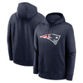 Choea NE.Patriots Navy LOGO Pullover Hoodies Home Game Blank Player Stitched Jerseys