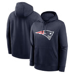 Choea NE.Patriots Navy LOGO Pullover Hoodies Home Game Blank Player Stitched Jerseys