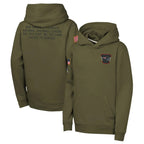 Choea NE.Patriots Olive Salute to Service Pullover Hoodies Limited Blank Player Stitched Jerseys