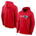 Choea NE.Patriots Red LOGO Pullover Hoodies Home Game Blank Player Stitched Jerseys
