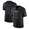 Choea NE.Patriots #0 Christian Gonzalez Player Black Impact LImited Home Game Stitched Jerseys