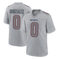 Choea NE.Patriots #0 Christian Gonzalez Player Gray Fashion Limited Home Game Stitched Jerseys