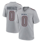 Choea NE.Patriots #0 Christian Gonzalez Player Gray Fashion Limited Home Game Stitched Jerseys