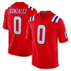 Choea NE.Patriots #0 Christian Gonzalez Player Red Home Game Stitched Jerseys