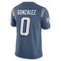 Choea NE.Patriots #0 Christian Gonzalez Player Storm Blue Rivalries Collection Limited Stitched Jersey