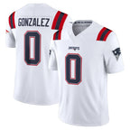Choea NE.Patriots #0 Christian Gonzalez Player White Limited Vapor F.U.S.E. Home Game Stitched Jerseys
