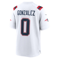 Choea NE.Patriots #0 Christian Gonzalez White Game Stitched Jerseys