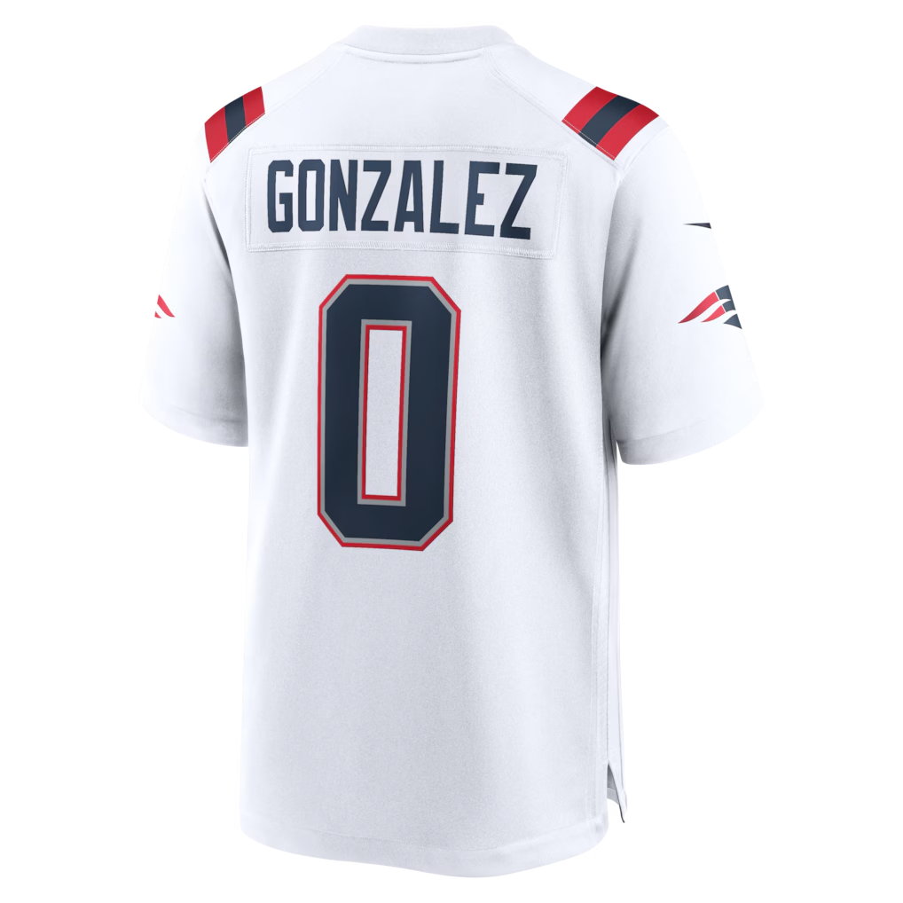 Choea NE.Patriots #0 Christian Gonzalez White Game Stitched Jerseys