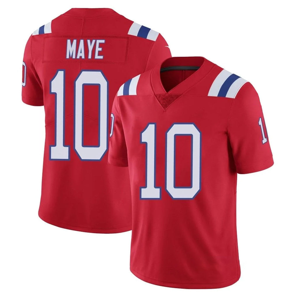 Choea NE.Patriots #10 Drake Maye Player Red Vapor Untouchable Home Game Stitched Jerseys