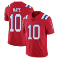 Choea NE.Patriots #10 Drake Maye Player Red Vapor Untouchable Home Game Stitched Jerseys