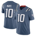 Choea NE.Patriots #10 Drake Maye Player Storm Blue Rivalries Collection Limited Stitched Jerseys