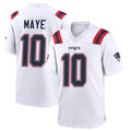 Choea NE.Patriots #10 Drake Maye Player White Home Game Stitched Jerseys