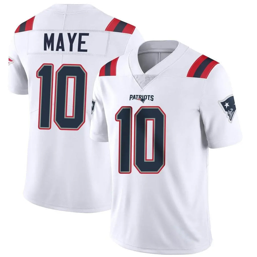 Choea NE.Patriots #10 Drake Maye Player White Vapor Limited Stitched Jerseys