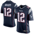 Choea NE.Patriots #12 Tom Brady Player Navy Blue Game Stitched Jerseys