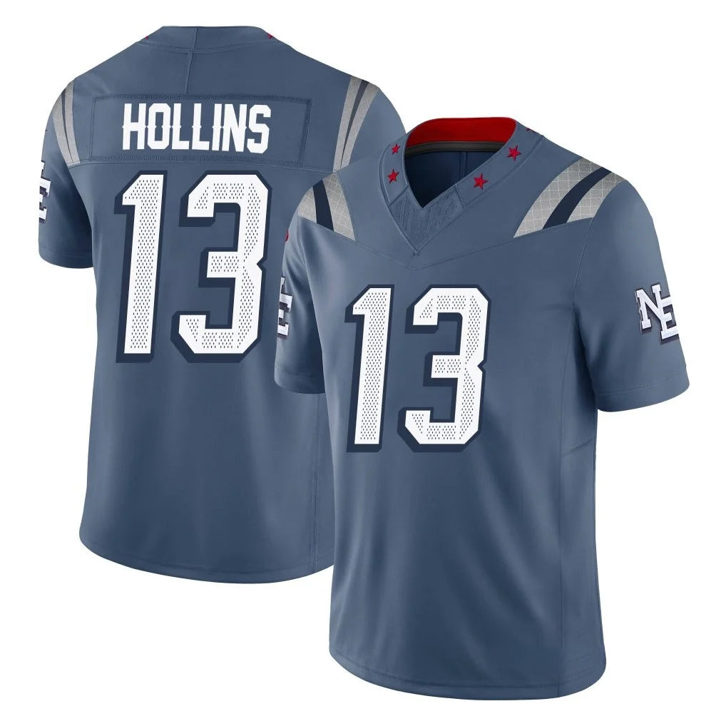 Choea NE.Patriots #13 Mack Hollins Player Blue Limited Rivalries Collection Home Game Stitched Jerseys