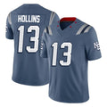 Choea NE.Patriots #13 Mack Hollins Player Blue Limited Rivalries Collection Home Game Stitched Jerseys