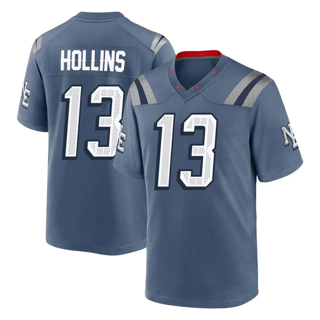 Choea NE.Patriots #13 Mack Hollins Player Blue Rivalries Collection Home Game Stitched Jerseys