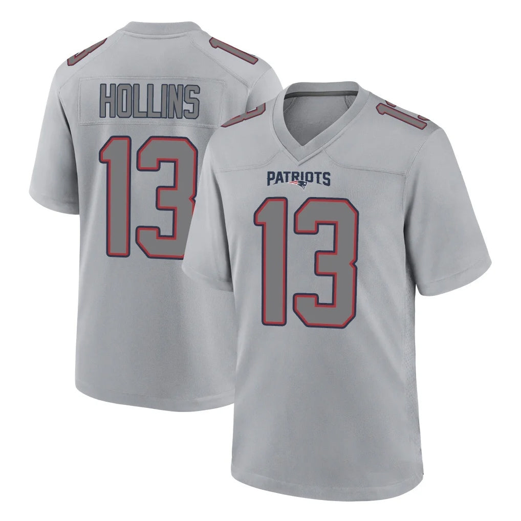 Choea NE.Patriots #13 Mack Hollins Player Gray Fashion Limited Home Game Stitched Jerseys