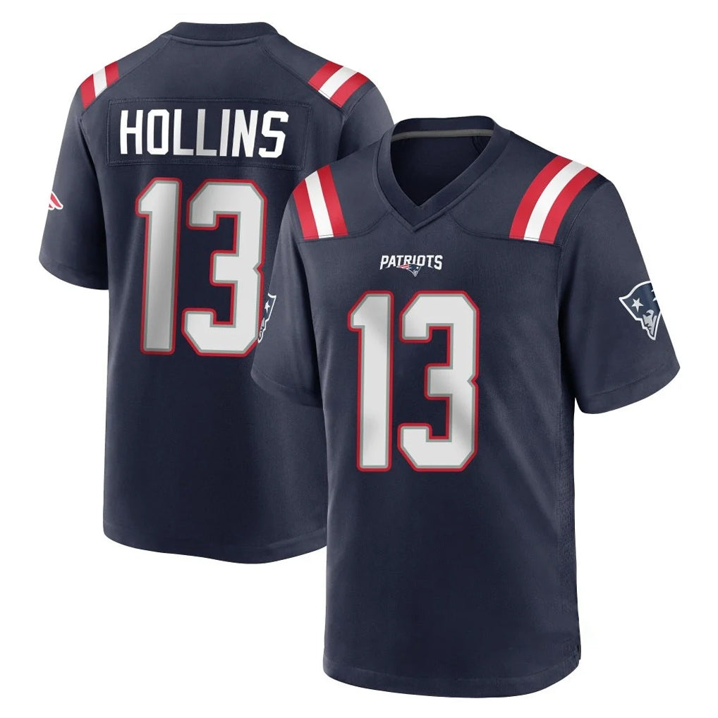 Choea NE.Patriots #13 Mack Hollins Player Navy Home Game Stitched Jerseys