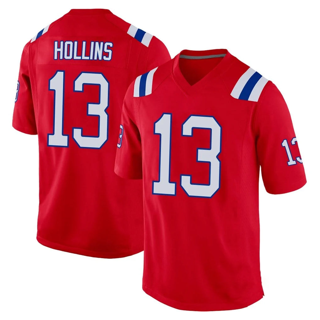Choea NE.Patriots #13 Mack Hollins Player Red Home Game Stitched Jerseys